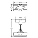 Deko-Light Accessories for 3-phase track system D LINE - mounting adapter for additional components, max. 10kg, grey