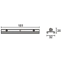 Accessories for 3-phase track system D LINE - suspension connection angle, black