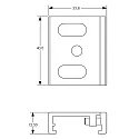 Deko-Light Accessories for 3-phase track system D LINE - mounting bracket ceiling mounting flex, grey