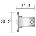 Deko-Light Eindkap D-LINE geïsoleerd, wit