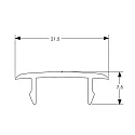 Deko-Light Accessories for 3-phase track system D LINE (built-in version) - cover panel, 100cm, black
