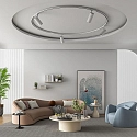 Deko-Light 3-phase surface-mounted track D LINE / DALI CURVED 90° / RADIUS 1M left, 6-pole, traffic white