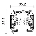 Deko-Light 3-phase surface-mounted track D LINE/DALI 200CM, black