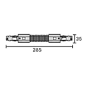 3-fase flex connector D LINE/DALI DALI aanstuurbaar, instelbaar, links-rechts, zwart