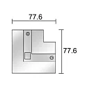 Deko-Light 3-fase afdekking D LINE/DALI - 90° CONNECTOR, zwart