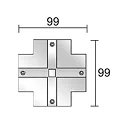 Deko-Light 3-phase cover D LINE/DALI - X-CONNECTOR, black