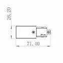 Deko-Light 1-phase feeder D ONE right, black
