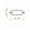 Deko-Light 1-fase lengteconnector D ONE, zwart