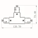 1-phase T-connector D ONE left-right-right