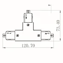 1-phase T-connector D ONE right-right-left
