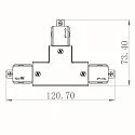 1-phase T-connector D ONE left-left-right