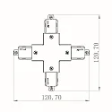 Deko-Light 1-fase X-connector D ONE, verkeerswit