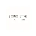 1-phase ceiling canopy D ONE, traffic white