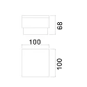 Deko-Light Vloerinbouwarmatuur TABIT 100x100 toegankelijk, schakelbaar IP67, grijs, transparant 