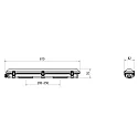 Deko-Light damp-proof luminaire TRI PROOF BASIC MOTION HF - 610MM with sensor, impact resistant, switchable IP65, grey 