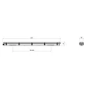 Deko-Light damp-proof luminaire TRI PROOF BASIC 121CM / 36W 840 ON-OFF impact resistant, switchable IP65, light grey 
