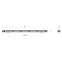 Deko-Light Armatuur voor vochtige ruimten TRI PROOF BASIC MOTION HF - 1510MM met sensor, slagvast, schakelbaar IP65, grijs 