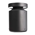 bollard lamp FARO 25 with lens optics, wired through IP65, dark grey dimmable