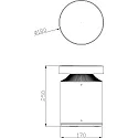 Deko-Light Lichtpaal FARO 25 met lensoptiek, bekabeld IP65, donkergrijs dimbaar