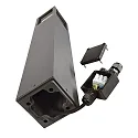 Deko-Light Lichtpaal FACADO II 650MM OPAL hoekig E27 IP65, donkergrijs, mat dimbaar