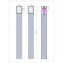 Deko-Light Lichtpaal FACADO II 1000MM OPAL hoekig E27 IP65, donkergrijs, mat dimbaar