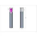 Deko-Light Lichtpaal FACADO II 650MM TONED rond E27 IP65, mat, roest dimbaar