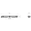 Deko-Light Armatuur voor vochtige ruimten TRI PROOF BASIC 61CM / 10W 840 ON-OFF slagvast, schakelbaar IP65, lichtgrijs 