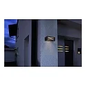 Deko-Light Wandarmatuur voor buitenshuis RILONGO BLEND up / down, hoekig, met Lamphouder E27 IP54, grafietgrijs