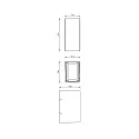  Wandarmatuur ARCTURUS I up / down, lang, instelbaar, schakelbaar IP54, grafietgrijs 