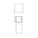  Wandarmatuur ARCTURUS II up / down, instelbaar, schakelbaar, breed IP54, grafietgrijs 