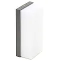 Wandarmatuur voor buitenshuis GRUMIUM hoekig, CCT Switch IP54, donkergrijs, gesatineerd, wit