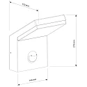 Deko-Light Wandarmatuur voor buitenshuis TUCANAE MOTION met bewegingsmelder IP54, donkergrijs 