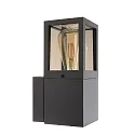 Wandarmatuur voor buitenshuis FACADO II SQAURE TONED hoekig E27 IP65, donkergrijs, mat dimbaar