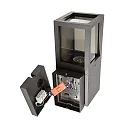 Deko-Light Wandarmatuur voor buitenshuis FACADO II SQAURE TONED hoekig E27 IP65, donkergrijs, mat dimbaar