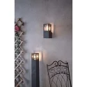 Deko-Light Wandarmatuur voor buitenshuis FACADO II SQAURE TONED hoekig E27 IP65, donkergrijs, mat dimbaar