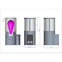 Deko-Light Wandarmatuur voor buitenshuis FACADO II ROUND OPAL rond E27 IP65, mat, roest dimbaar