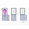 Deko-Light Wandarmatuur voor buitenshuis FACADO II SQAURE OPAL hoekig E27 IP65, donkergrijs, mat dimbaar