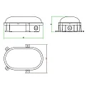 Deko-Light Armatuur voor vochtige ruimten SOTANO IP54 ovaal, CCT Switch, slagvast, schakelbaar, multipower IP54, zwart 