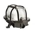 Deko-Light Wand- en plafondarmatuur SOTANO RETRO ovaal E27 IP44, zwart dimbaar