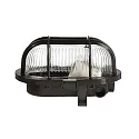 Deko-Light Wand- en plafondarmatuur SOTANO RETRO ovaal E27 IP44, zwart dimbaar
