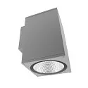 facade spotlight SHORELINE PRO SQUARE 140 DOWN 1 flame, square, CCT Switch IP65, light grey dimmable