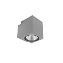 Gevelspot PRO SQUARE 100 DOWN 1-vlams, hoekig, CCT Switch IP65, lichtgrijs dimbaar