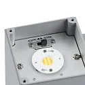 Deko-Light Gevelspot SHORELINE PRO LED SQUARE 70 DOWN 1-vlams, hoekig, CCT Switch IP65, lichtgrijs dimbaar