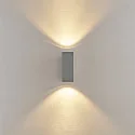 Deko-Light facade spotlight SHORELINE PRO LED SQUARE 70 UP&DOWN 2 flames, square, CCT Switch IP65, light grey dimmable