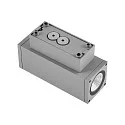 Deko-Light facade spotlight SHORELINE PRO LED SQUARE 70 UP&DOWN 2 flames, square, CCT Switch IP65, light grey dimmable