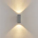 Deko-Light facade spotlight SHORELINE PRO LED SQUARE 70 UP&DOWN 2 flames, square, CCT Switch IP65, light grey dimmable