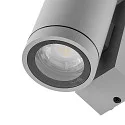 Deko-Light Gevelspot SHORELINE PRO GU10 ROUND 1-vlams, cilindrisch, met lamphouder GU10 IP65, lichtgrijs