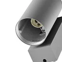 Deko-Light Gevelspot SHORELINE PRO GU10 ROUND 1-vlams, cilindrisch, met lamphouder GU10 IP65, lichtgrijs