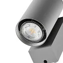 Deko-Light Gevelspot SHORELINE PRO GU10 ROUND 1-vlams, cilindrisch, met lamphouder GU10 IP65, lichtgrijs