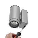 Deko-Light Gevelspot SHORELINE PRO GU10 ROUND 1-vlams, cilindrisch, met lamphouder GU10 IP65, lichtgrijs